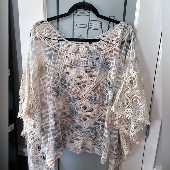 ๐ค Origami Lace Top โ Boho Multicolor | NWOT | Size 1X-2X ๐ค - Picture 6 of 6
